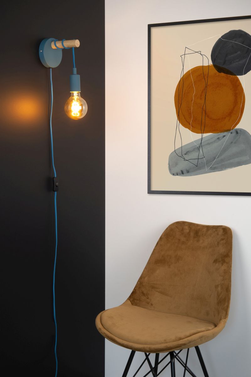 Lucide POLA - Nástenné svietidlo pre deti - 1xE27 - Modré